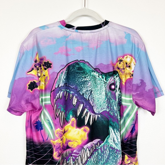 Rage On T-Rex & Kitten Graphic Tee Shirt Short Sleeve Men's Size XL - Picture 6 of 8